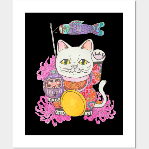 Maneki neko print outlet